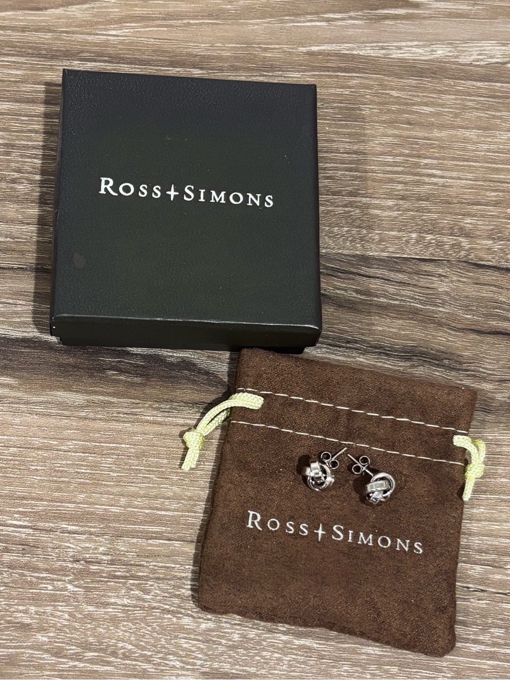 Ross Simons Sterling Silver Love Knot Stud Earrings